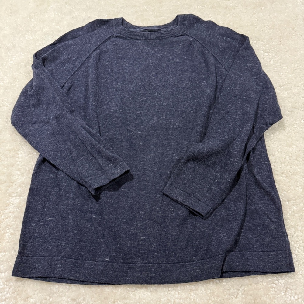 Art of Rhetoric Sweater Women XXL Blue Cotton Raglan Crew Neck Pullover